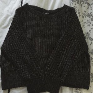 express metallic knit sweater